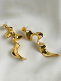 Momentlover Solid Color Geometric Drop Earrings