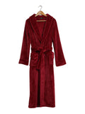 Momentlover Comfortable Solid Bandage Pajama Robe