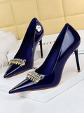 Momentlover Split-Joint Shallow Cut Pointed-Toe Pumps