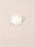 Tied Three-Dimensional Flower Solid Color Necklaces Accessories