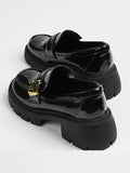 Momentlover Split-Joint Round-Toe Loafers