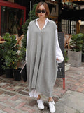 Momentlover Loose V-neck Woolen Waistcoat