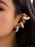 Momentlover Solid Color Geometric Ear Clip