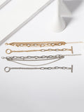 Momentlover Original Simple Rhinestone Chains Bracelet