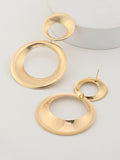 Momentlover Statement Hollow Solid Color Geometric Earrings Accessories