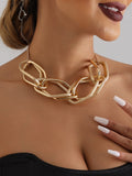 Solid Color Geometric Chains Necklaces Accessories