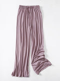Momentlover Comfortable Drawstring Solid Color Loose Pants