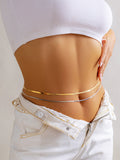 Momentlover Solid Color Waist Chain Accessories