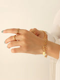 Momentlover Leisure Fashion Simple Geometric Pearl Alloy Bracelet Accessories