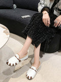 Momentlover Split-Joint Shallow Cut Round-Toe Flat Shoes