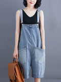 Momentlover Original With Pocket Denim Overalls