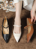 Momentlover Split-Joint Shallow Cut Pointed-Toe Lace-Up Pumps