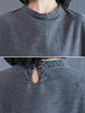 Momentlover Original Split-Joint With Pocket Denim Dress