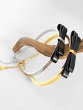 Momentlover Contrast Color Bow-Embellished Bracelet Accessories