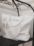 Momentlover Casual Simple Letter Printed Tote Bag