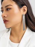 Momentlover Tasseled Solid Color Earrings Accessories