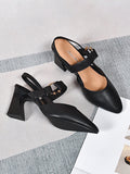 Momentlover Closed-Toe Casual Pumps Shoes Sandals
