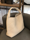 Momentlover Woven Solid Color Handbags Bags