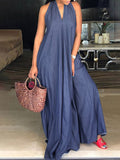 Momentlover Wide Leg Halter-Neck Maxi Dresses