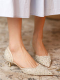 Momentlover Shiny Rhinestone Pumps