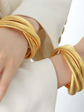 Momentlover Pleated Solid Color Bracelet Accessories