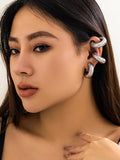 Momentlover Solid Color Geometric Ear Clip