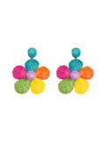 Momentlover Flower Shape Colorful Drop Earrings