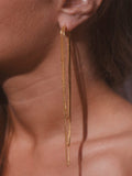 Momentlover Simple Casual Tasseled Solid Color Earrings