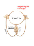 Momentlover Stylish Leaves Geometric Tasseled Arm Chain Accessories