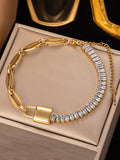 Momentlover Rhine Stones Geometric Adjustable Bracelet Accessories