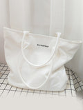 Momentlover Casual Simple Letter Printed Tote Bag