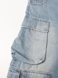 Momentlover Split-Joint Pockets Hollow Buttoned Wide Leg Sleeveless Tube Jumpsuits