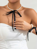 Momentlover Tied Handmade Bowknot Necklaces Accessories Bracelet Accessories