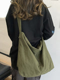 Momentlover Casual Canvas Solid Color Bags Accessories