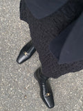 Momentlover Square-Toe Split-Joint Boots