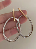 Momentlover Geometric Contrast Color Earrings Accessories