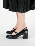 Momentlover Split-Joint Shallow Cut Round-Toe Pumps Mary Janes