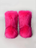 Momentlover Solid Color Round-Toe Keep Warm Boots