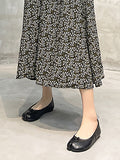 Momentlover Shallow Cut Round Cut Cloven Flats