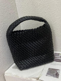 Momentlover Woven Solid Color Handbags Bags