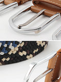 Momentlover 20 Colors Simple Contrast Color Weave Belt