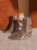 Momentlover Split-Joint Pointed-Toe Sock Boots Boots