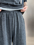Momentlover Hooded Long Sleeves Buttoned  T-Shirts Top + Vest Top + Wide Leg Drawstring Elasticity Pants Bottom Three Pieces Set