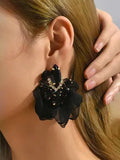 Momentlover Flower Shape Drop Earrings