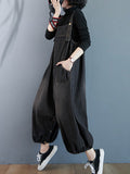 Momentlover Simple Denim Buttoned Overalls&Dress