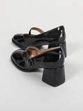 Momentlover Split-Joint Shallow Cut Round-Toe Pumps Mary Janes