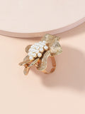 Momentlover Sequined Rhinestone Flower Shape Color-Block Adjustable Rings Accessories