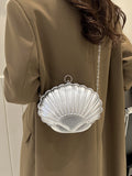 Momentlover Shiny Shell Shape Chains Handbags Crossbody Bags Bags