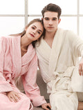 Momentlover Comfortable Solid Bandage Pajama Robe