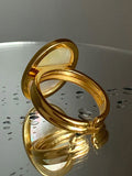 Momentlover Geometric Mother-Of-Pearl Adjustable Rings Accessories